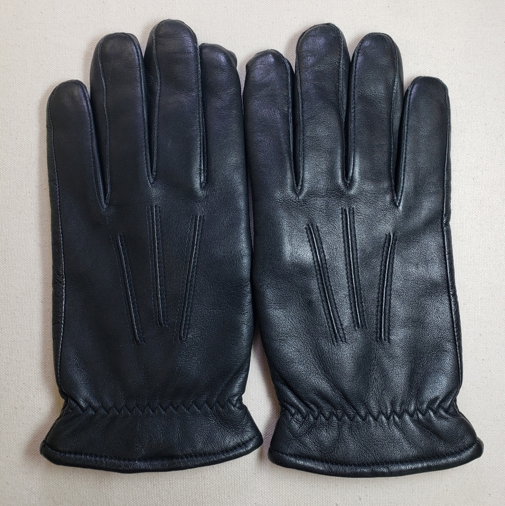 FOWNES Men's Black Gloves - Size L